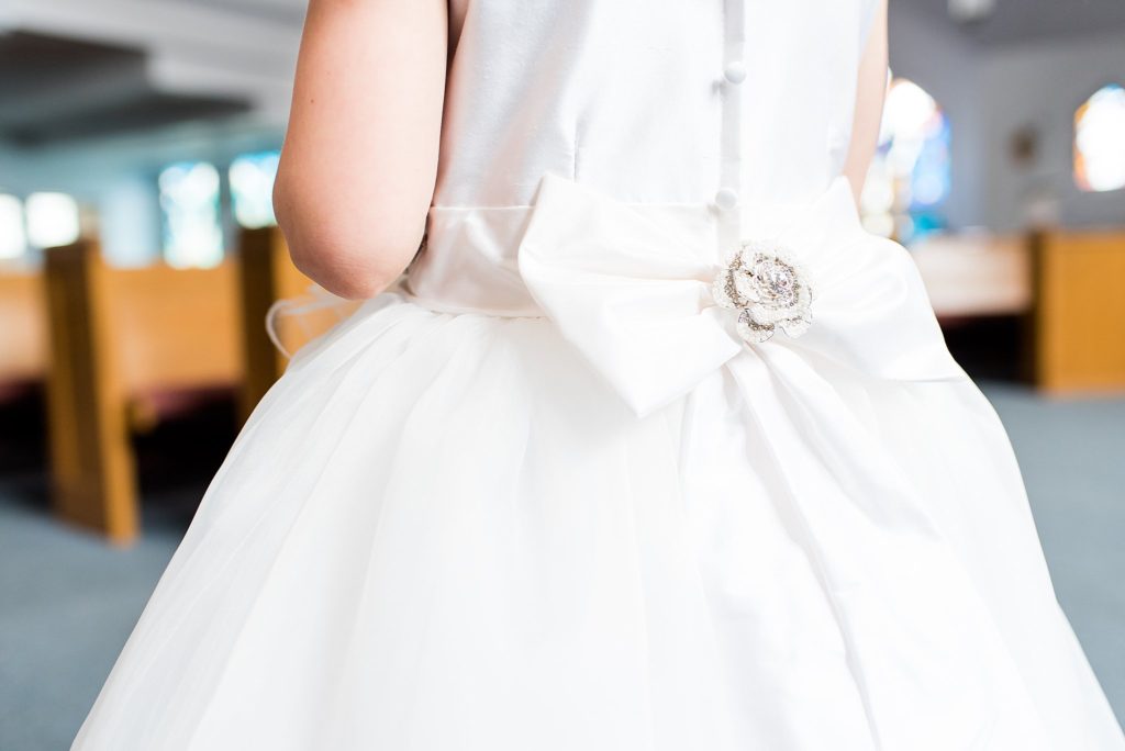 first communion dress details